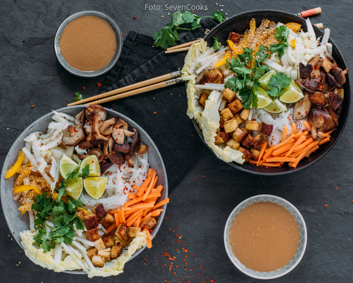 Veganes Rezept: Reisnudel-Bowl 1