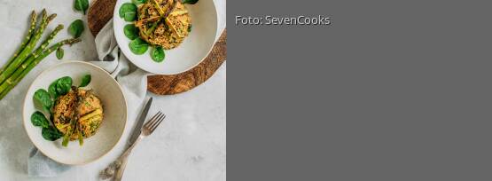 Rezeptbild für "Reispfanne mit grünem Grillspargel"