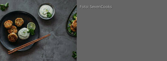 Rezeptbild für "Rettichpuffer mit Dip"
