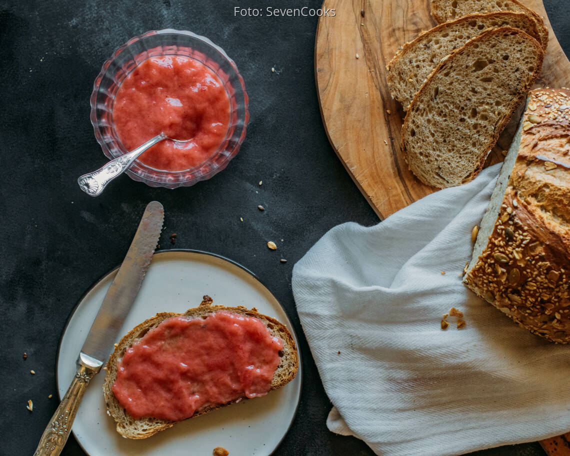 Veganes Rezept: Rhabarber Marmelade