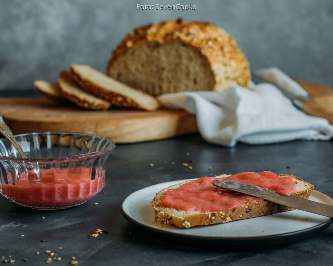 Veganes Rezept: Rhabarber Marmelade