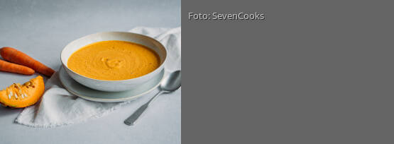 Rezeptbild für "Rohkost Möhren-Kürbissuppe"