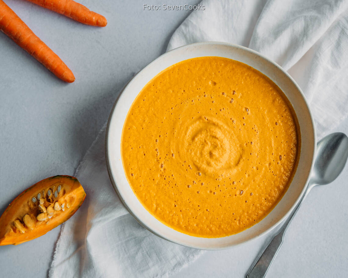 Veganes Rezept: Roh-vegane Möhren-Kürbissuppe 2