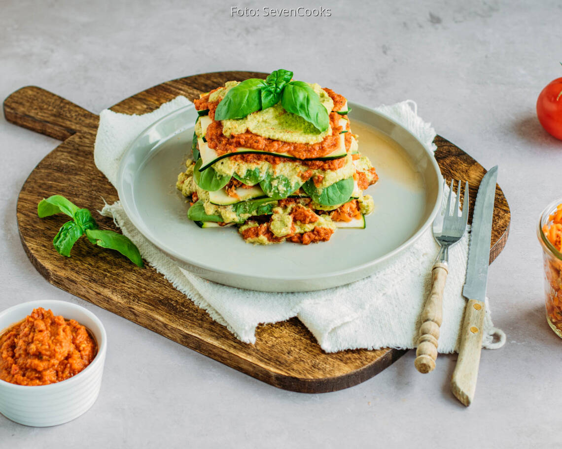 Veganes Rezept: Roh-vegane Zucchini-Lasagne 2