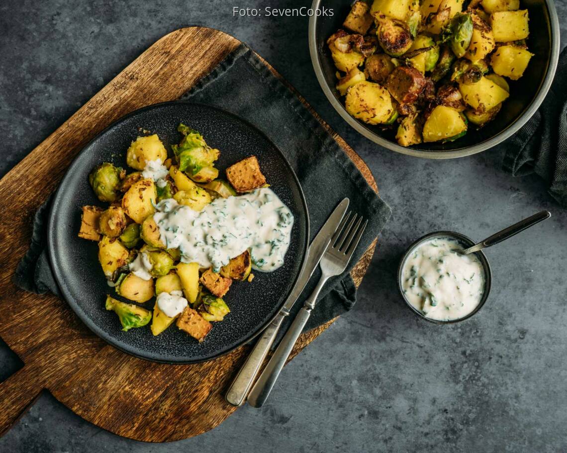 Veganes Rezept: Rosenkohl Pfanne 1