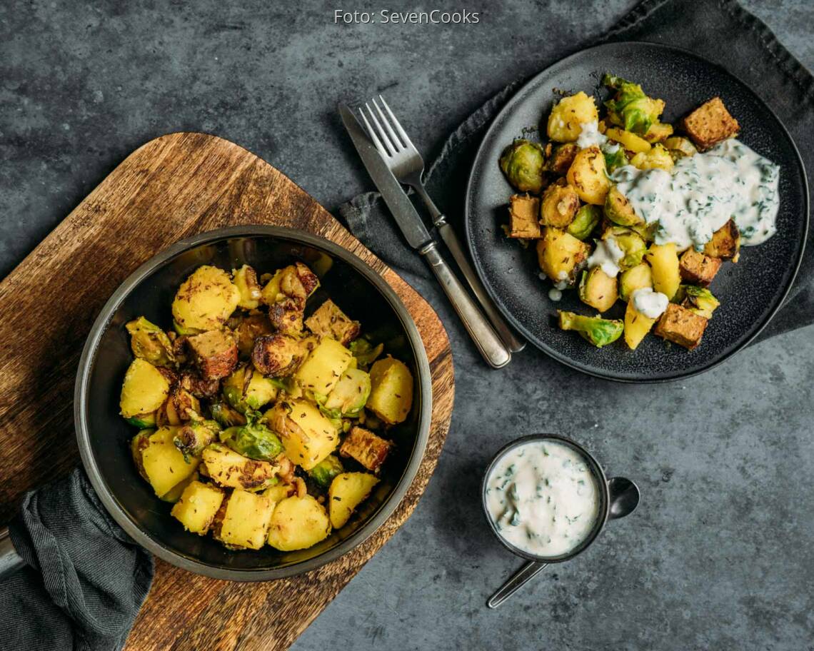 Veganes Rezept: Rosenkohl Pfanne 2