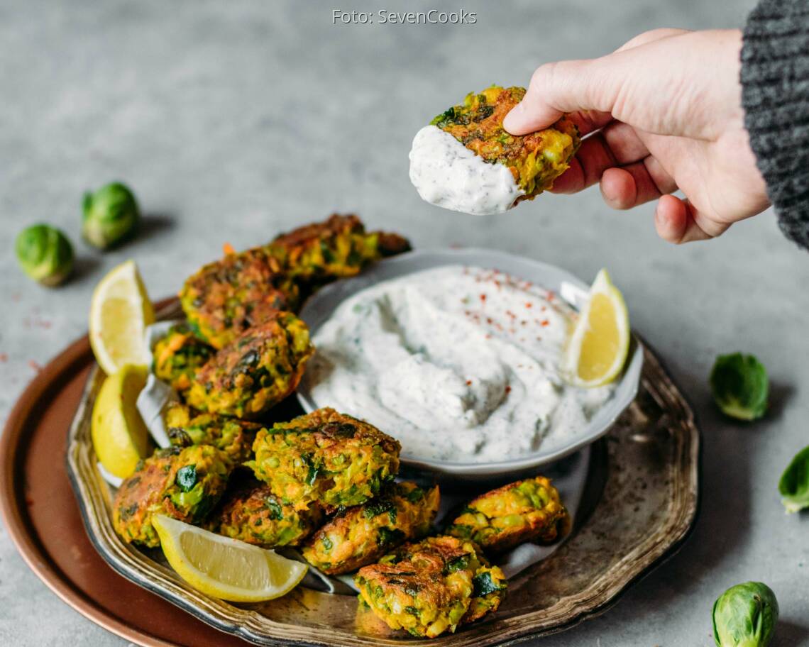 Veganes Rezept: Rosenkohlbratlinge nach indischer Art 1