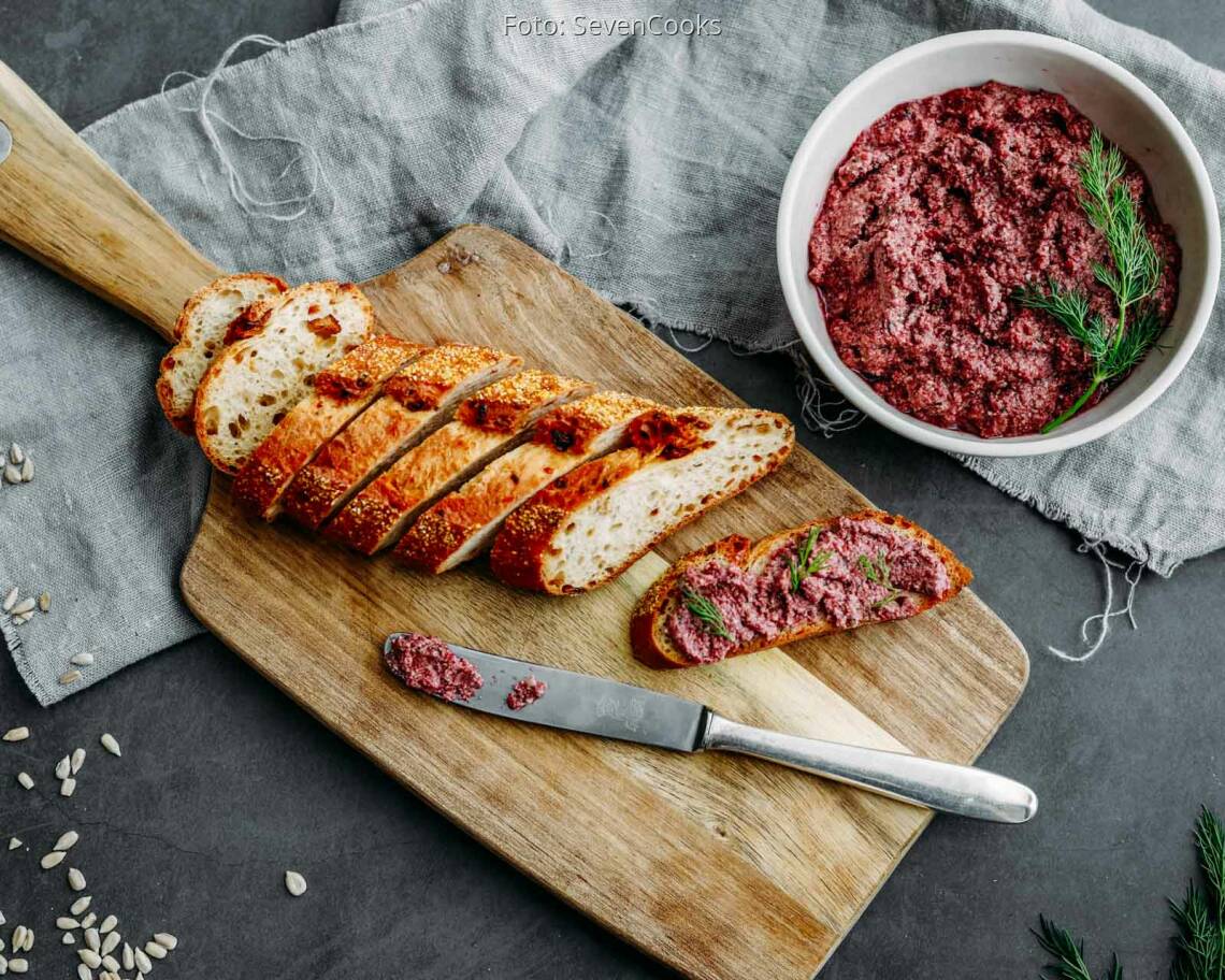Veganes Rezept: Rote-Beete-Sonnenblumenkern-Aufstrich
