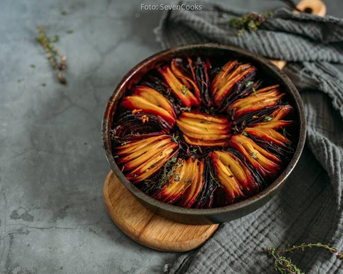Veganes Rezept: Rote-Bete-Kartoffelgratin 2