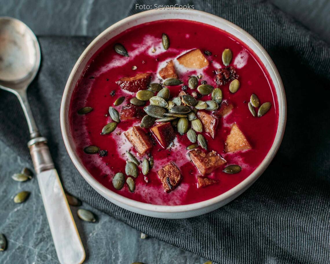 Veganes Rezept: Rote-Bete-Kürbissuppe 1