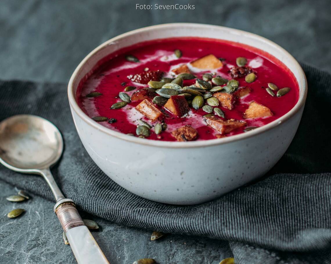 Veganes Rezept: Rote-Bete-Kürbissuppe 2