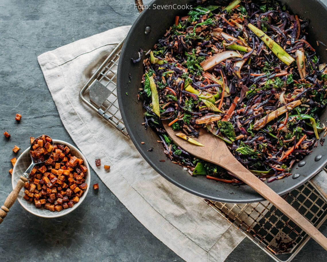 Veganes Rezept: Rotkohl Pfanne 1