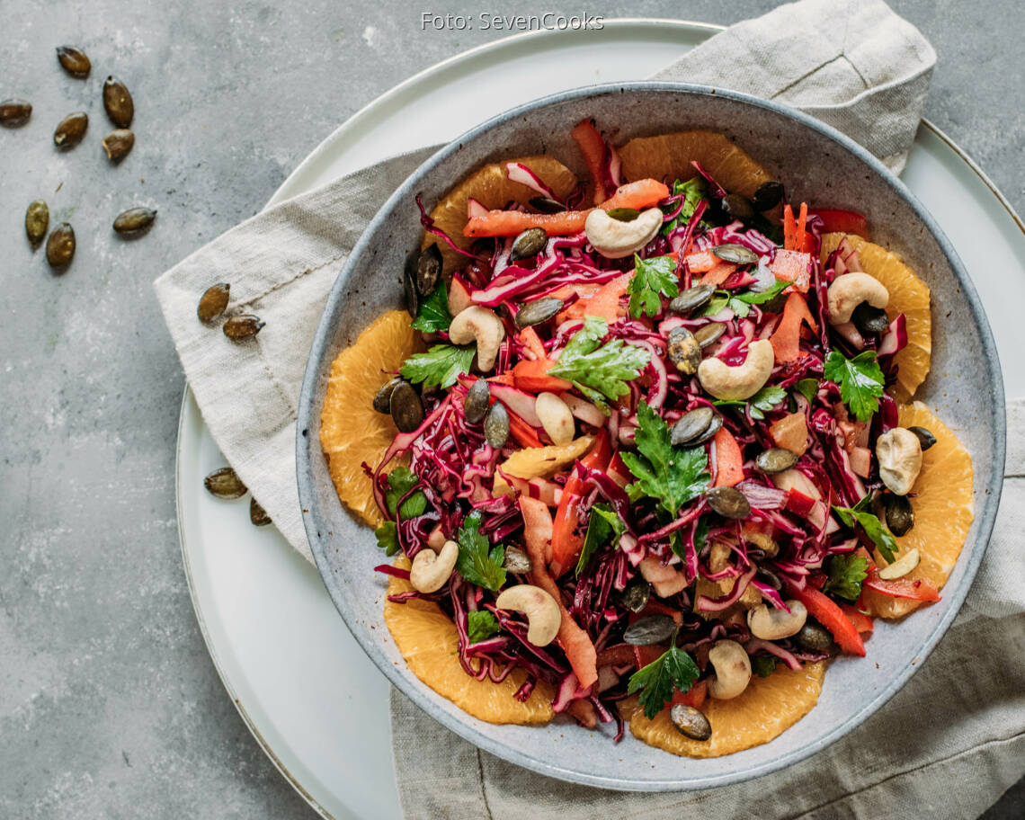 Veganes Rezept: Rotkohlsalat 1
