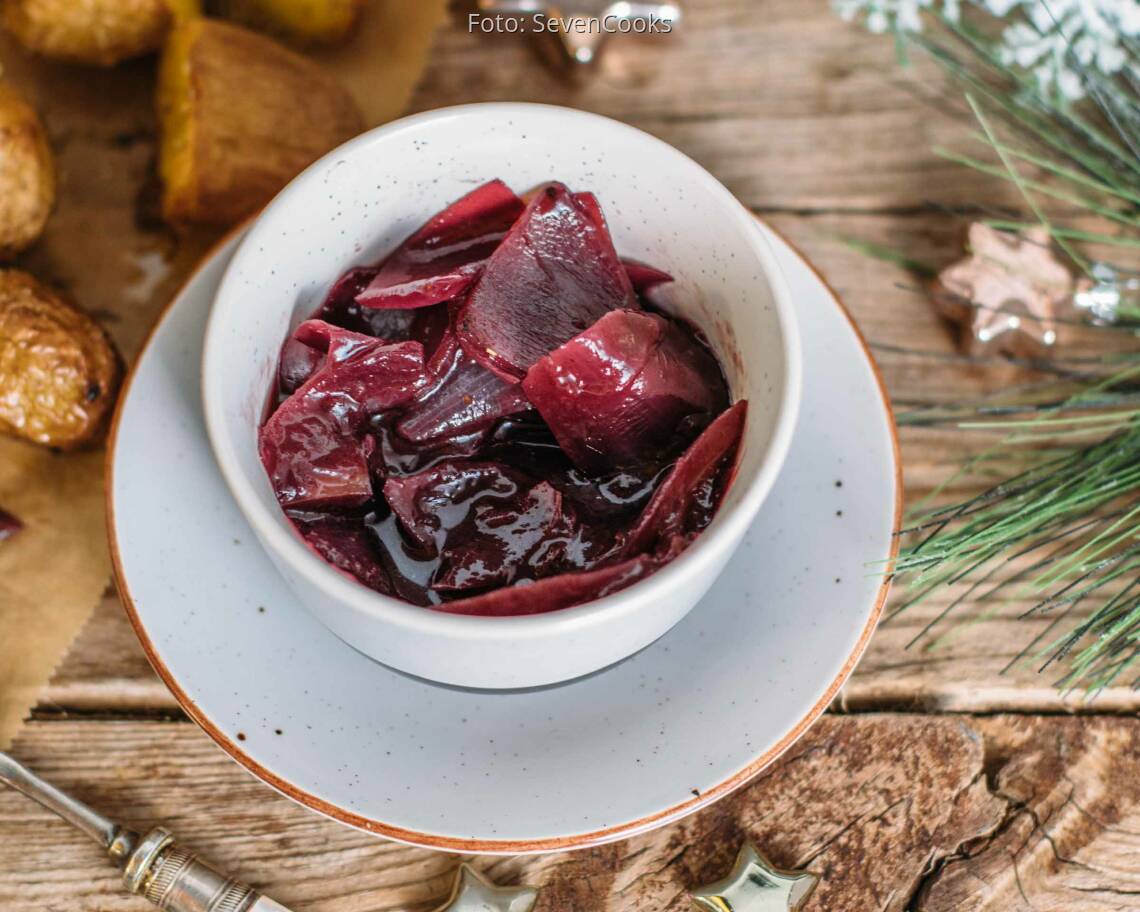 Veganes Rezept: Rotwein-Schalotten-Soße