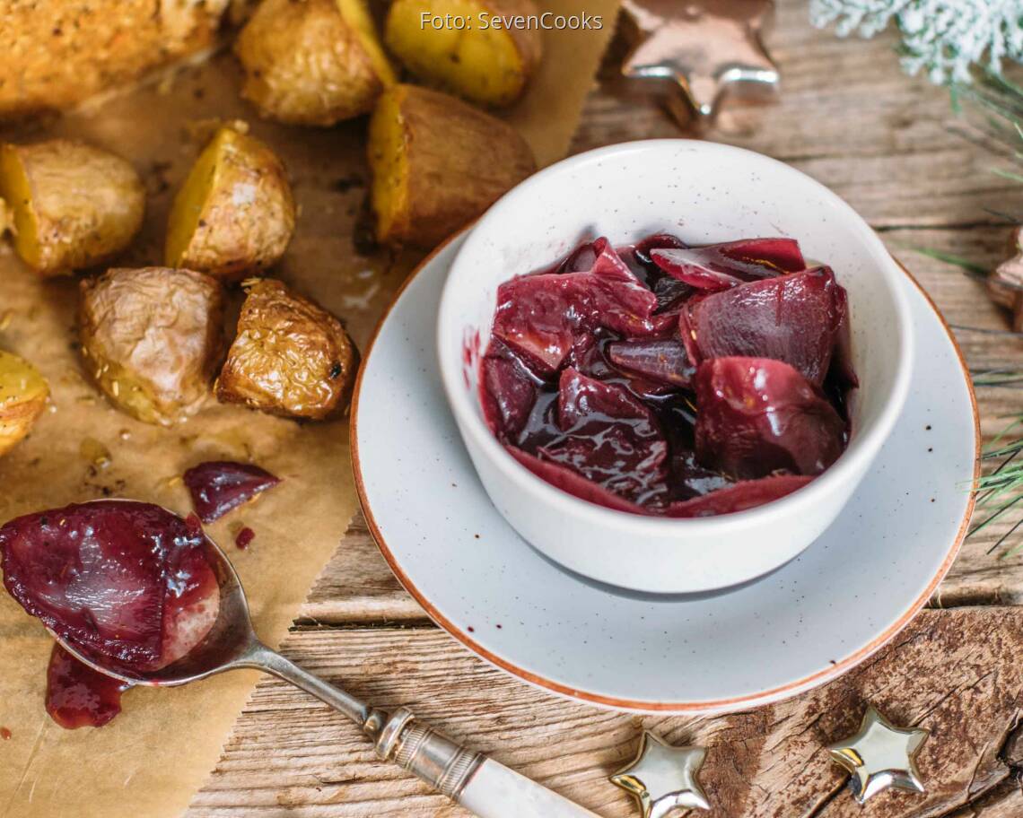 Veganes Rezept: Rotwein-Schalotten-Soße