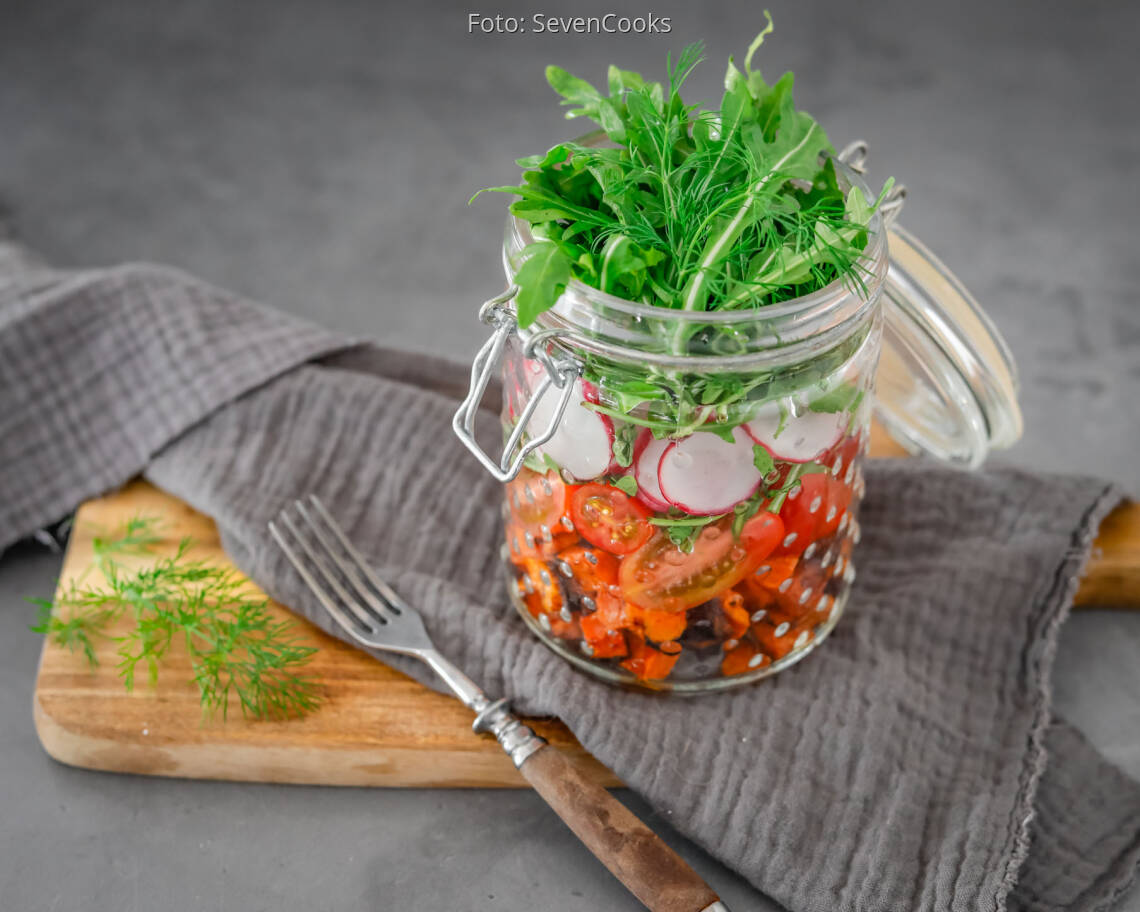 Veganes Rezept: Salat im Glas 2
