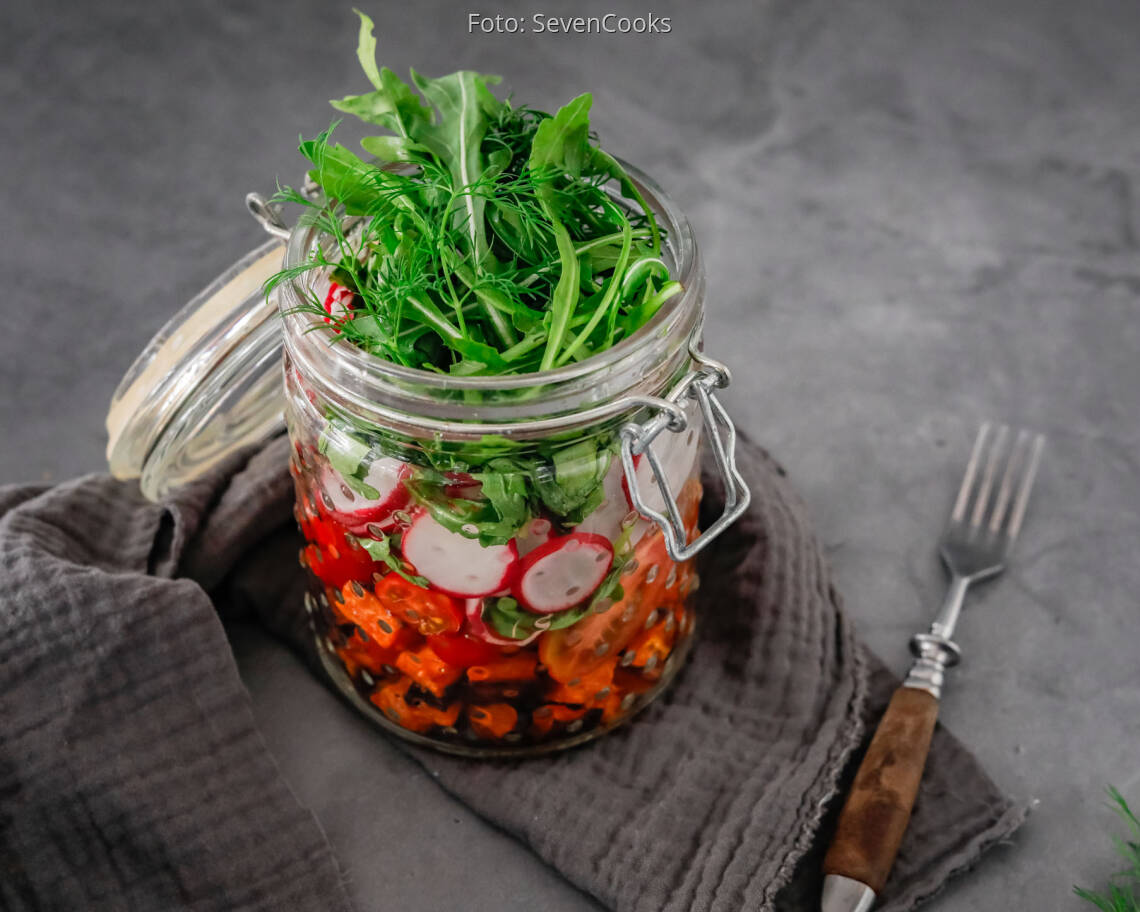 Veganes Rezept: Salat im Glas 3