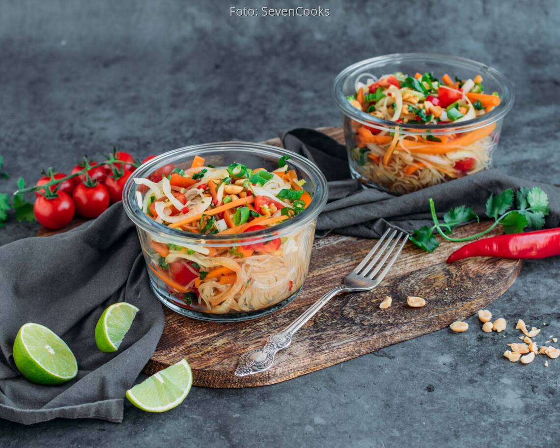 Veganes Rezept: Scharfer Glasnudel-Salat 1