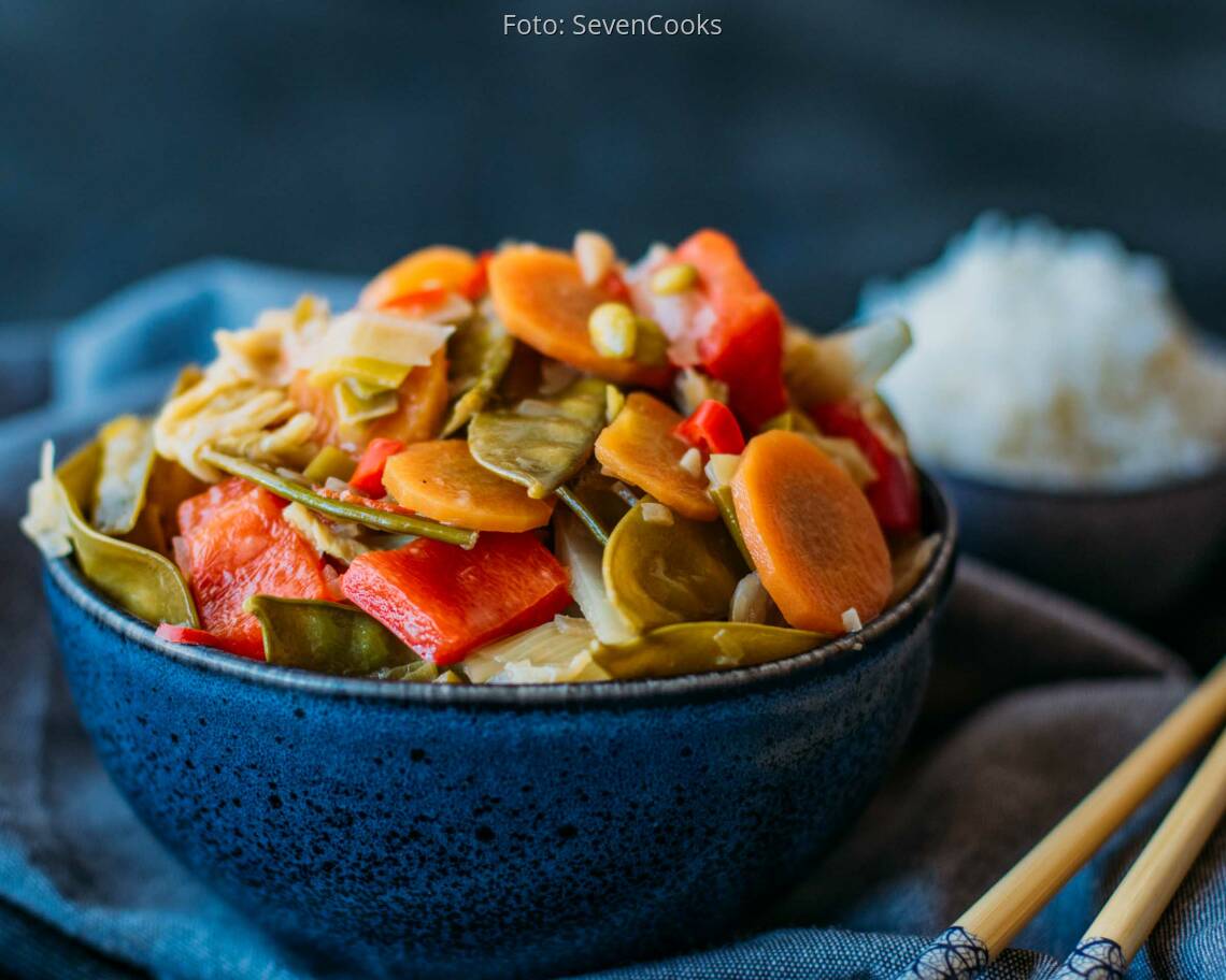 Veganes Rezept: Scharfes Gemüse in Kokossauce 1