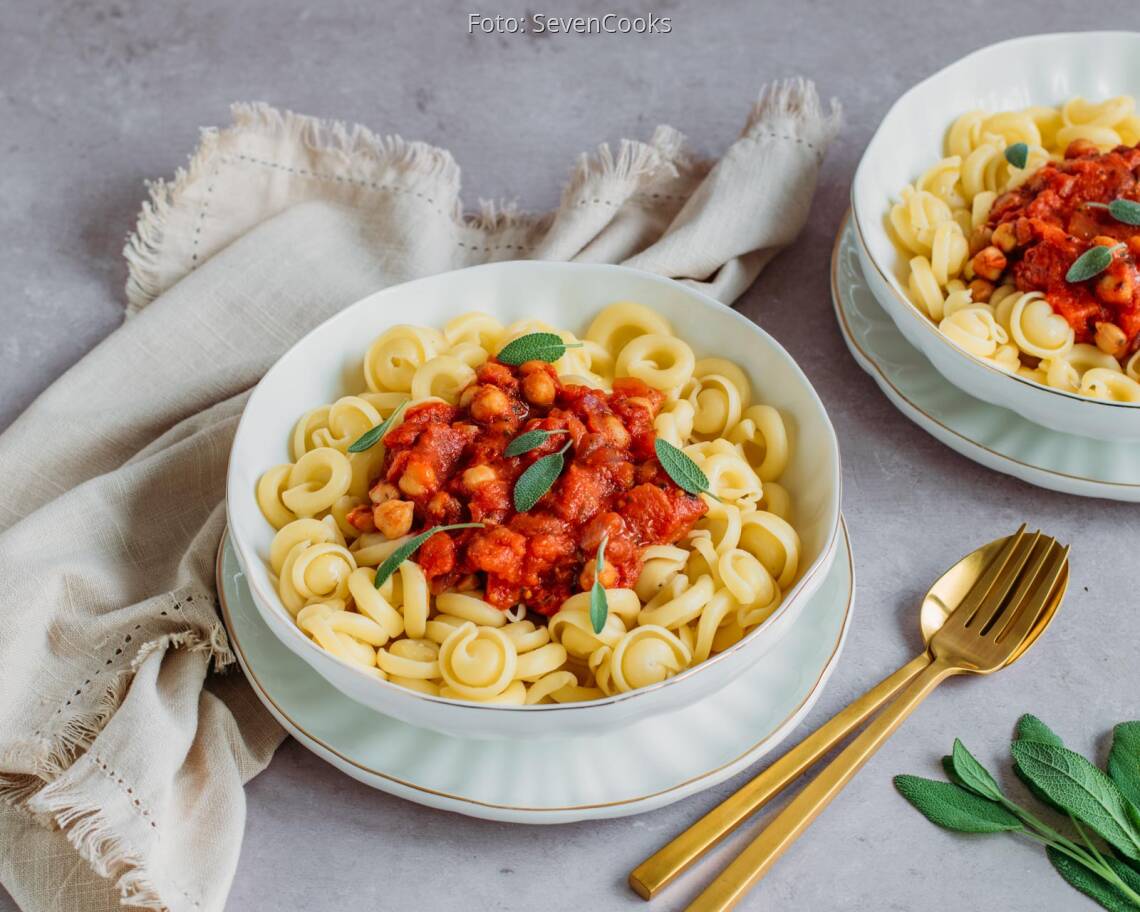 Veganes Rezept: Schnelle Kichererbsen-Pasta 3