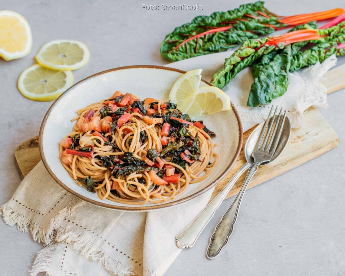 Veganes Rezept: Schnelle Mangold-Spaghetti 1