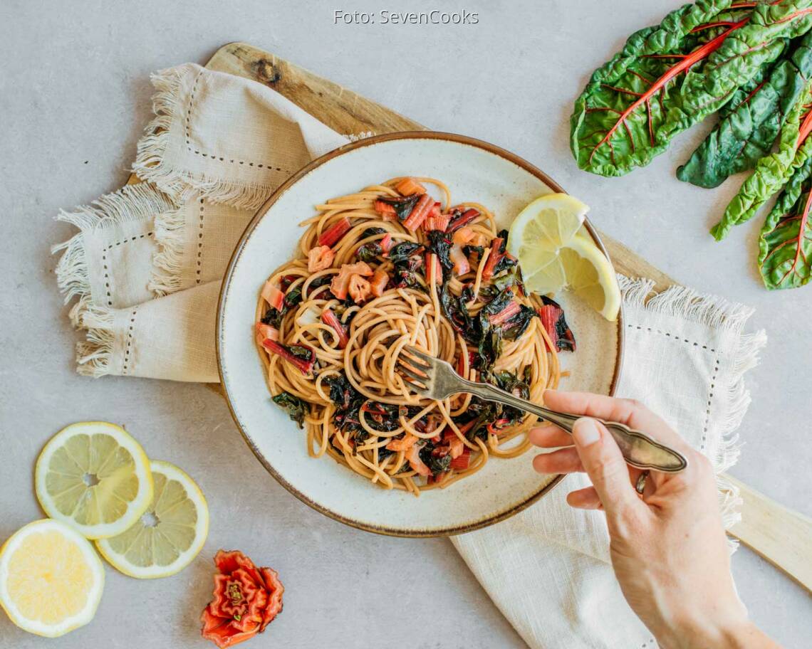 Veganes Rezept: Schnelle Mangold-Spaghetti 2