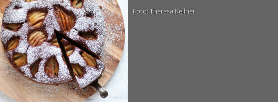 Rezeptbild für "Schoko-Chai-Kuchen mit Birnen"
