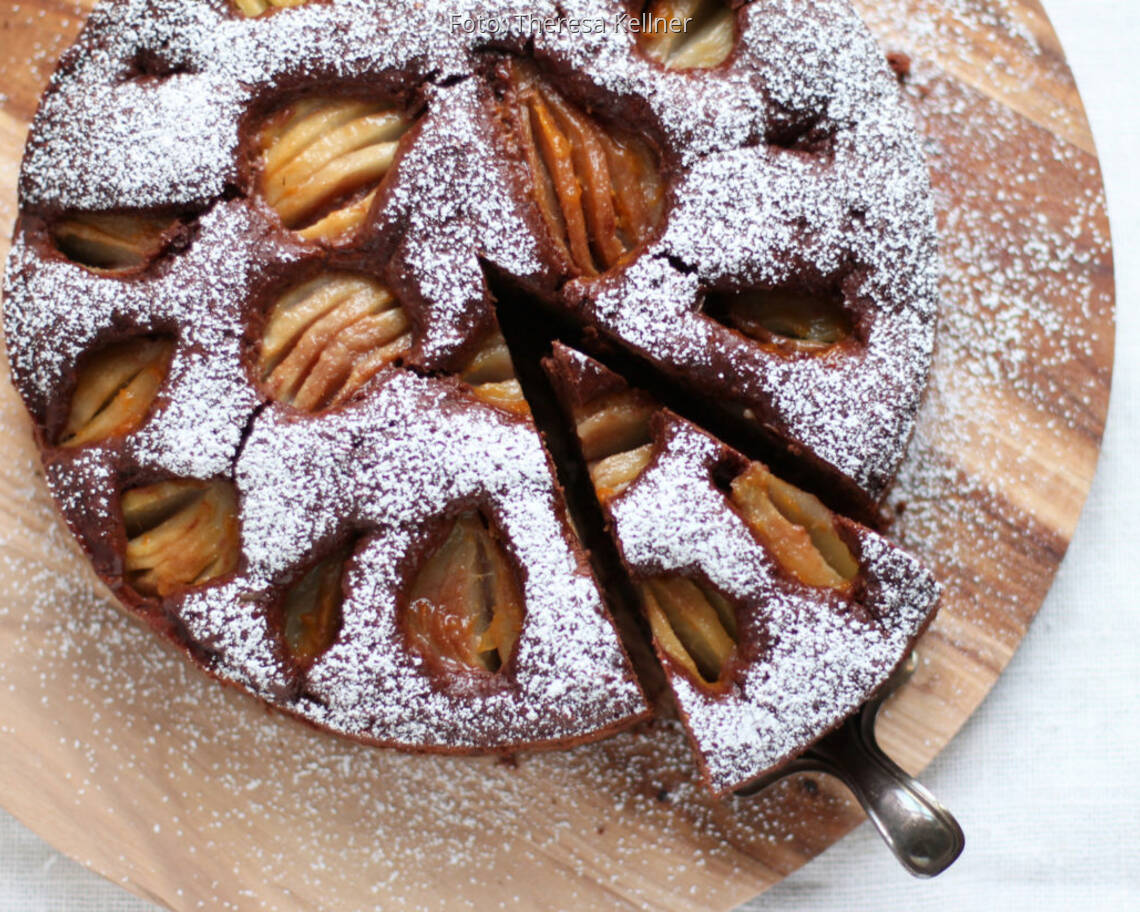Veganes Rezept: Schoko-Chai-Kuchen
mit Birnen 2