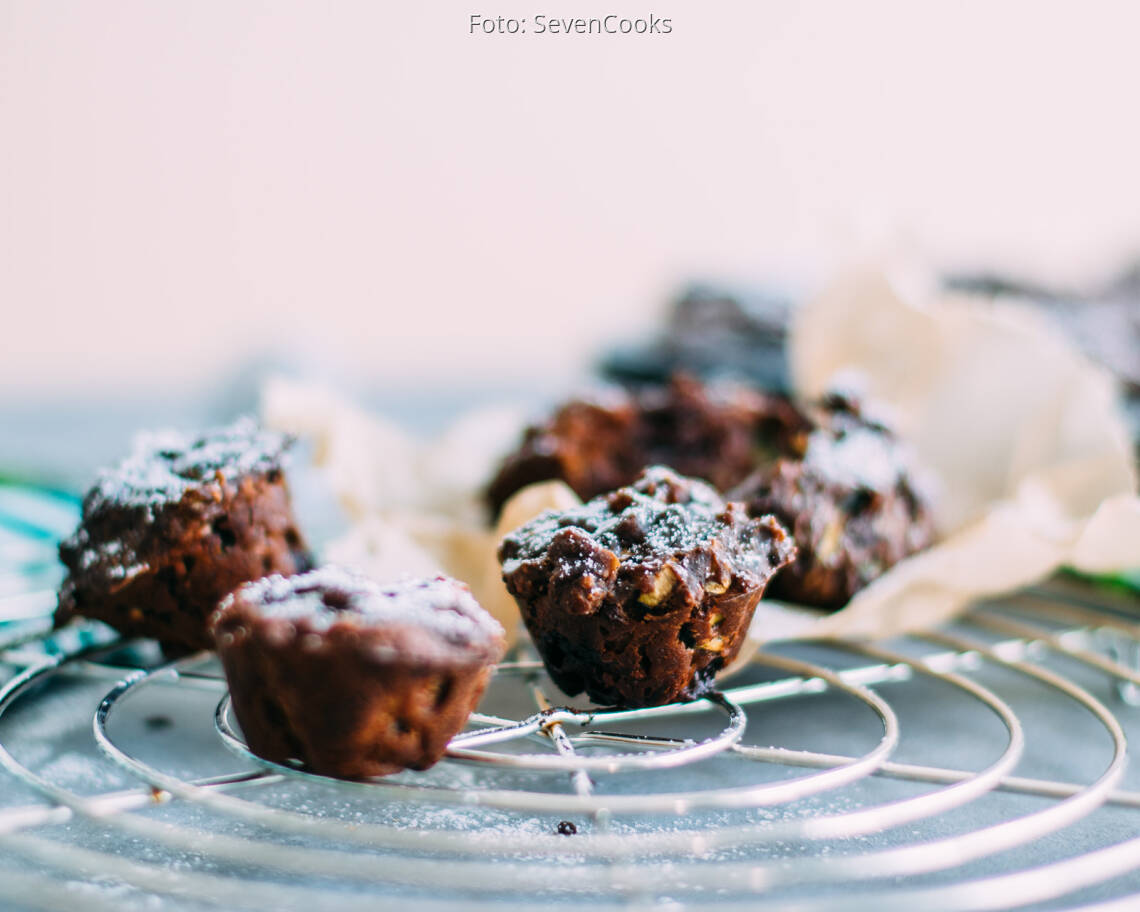 Veganes Rezept: Schokoladige Zucchini-Muffins