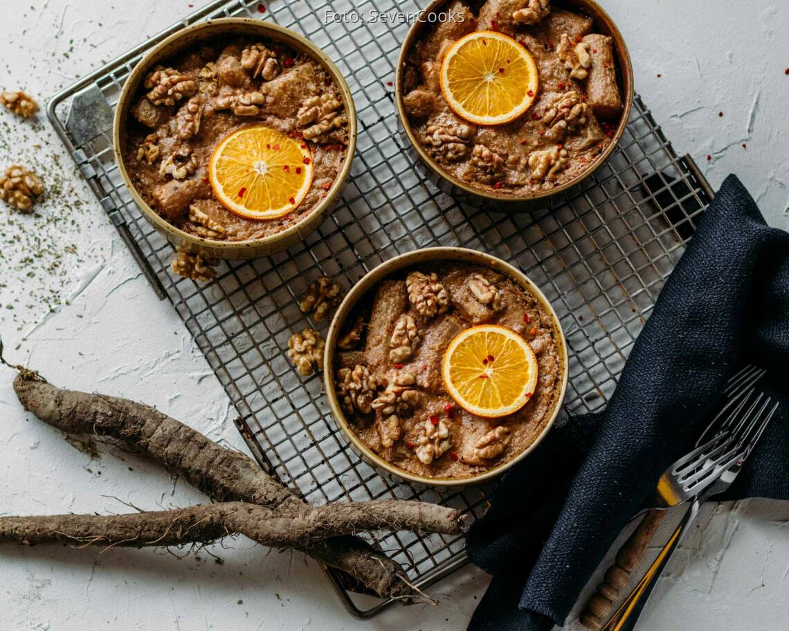 Veganes Rezept: Schwarzwurzel Auflauf mit Walnüssen 1