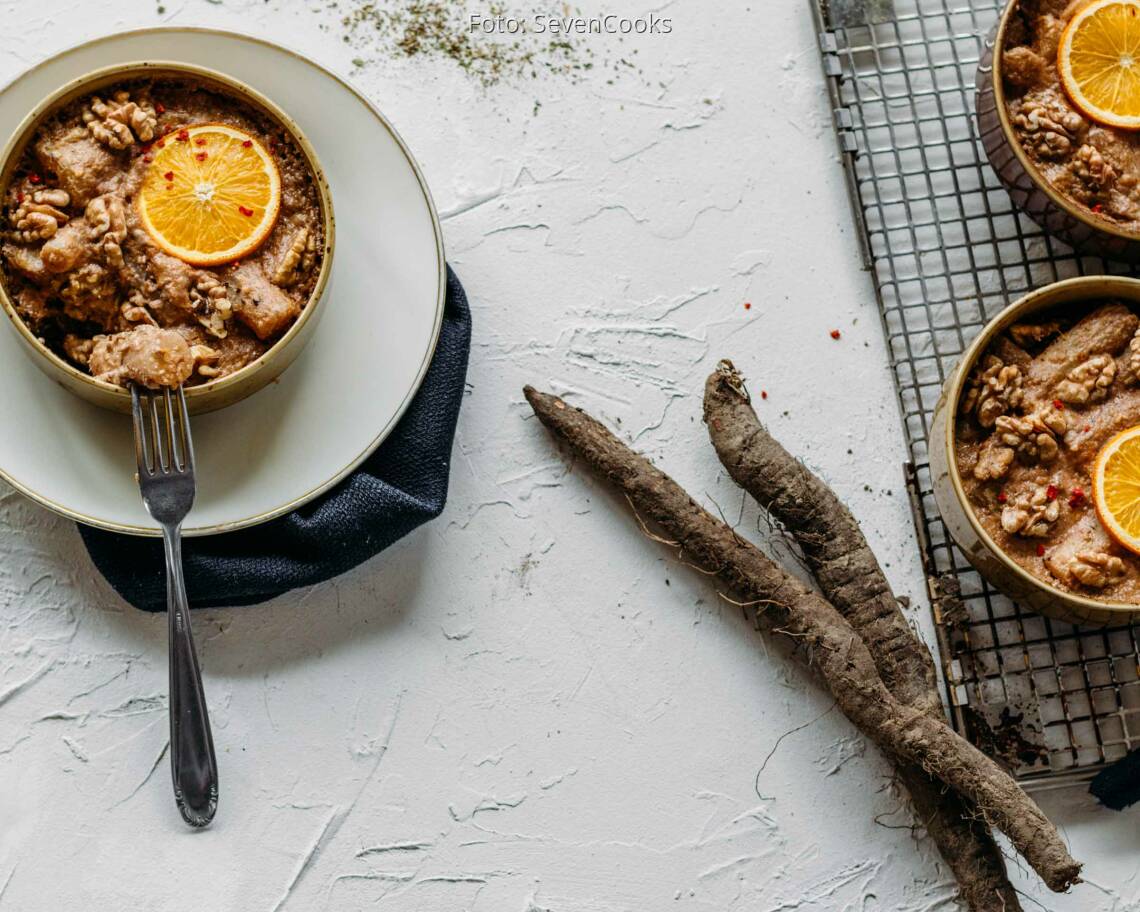 Veganes Rezept: Schwarzwurzel Auflauf mit Walnüssen 3