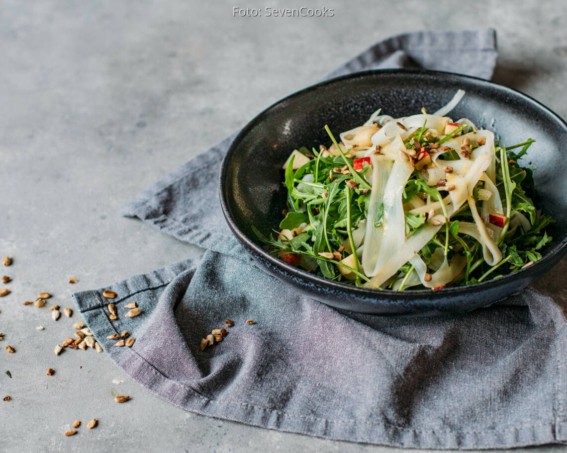 Veganes Rezept: Schwarzwurzelsalat mit Vanille-Dressing