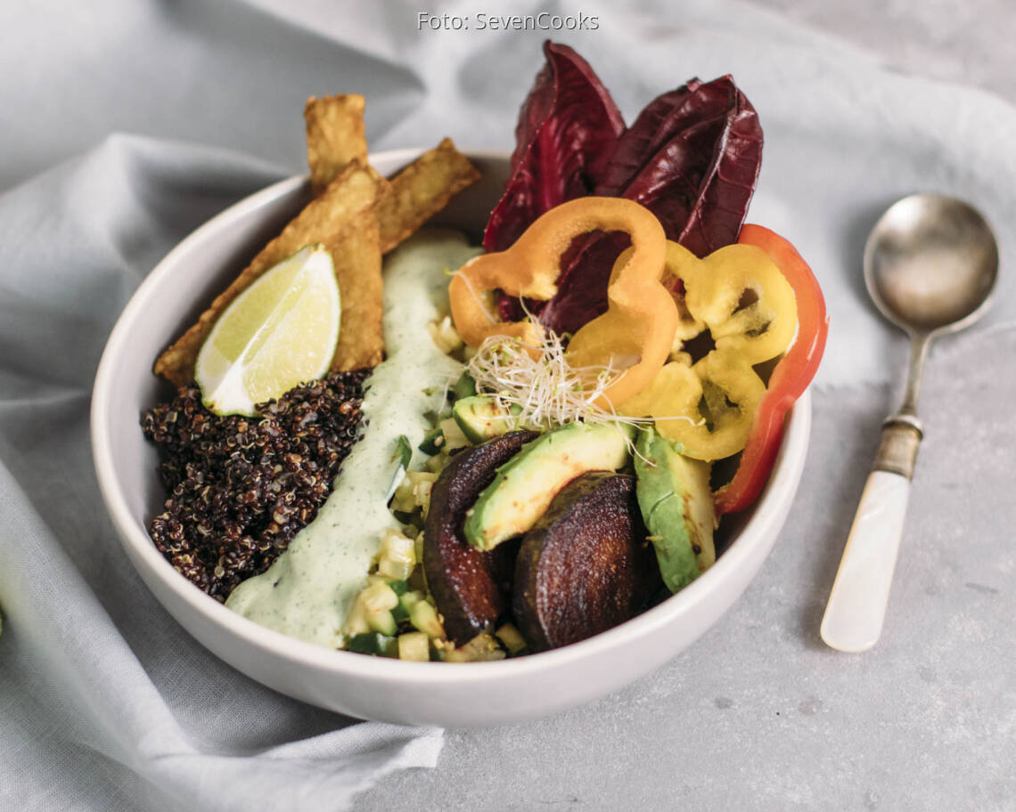 Veganes Rezept: Südamerikanische Quinoa-Bowl