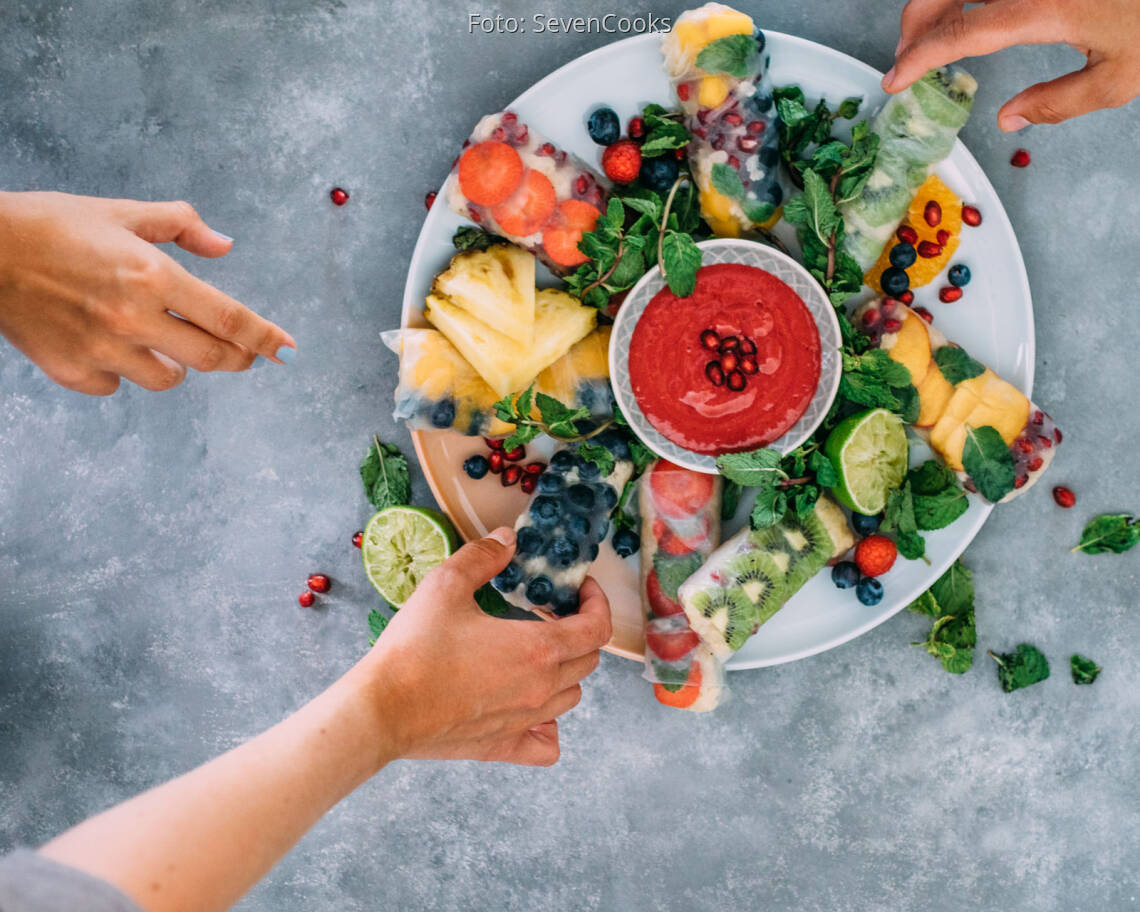 Veganes Rezept: Süße Summerrolls