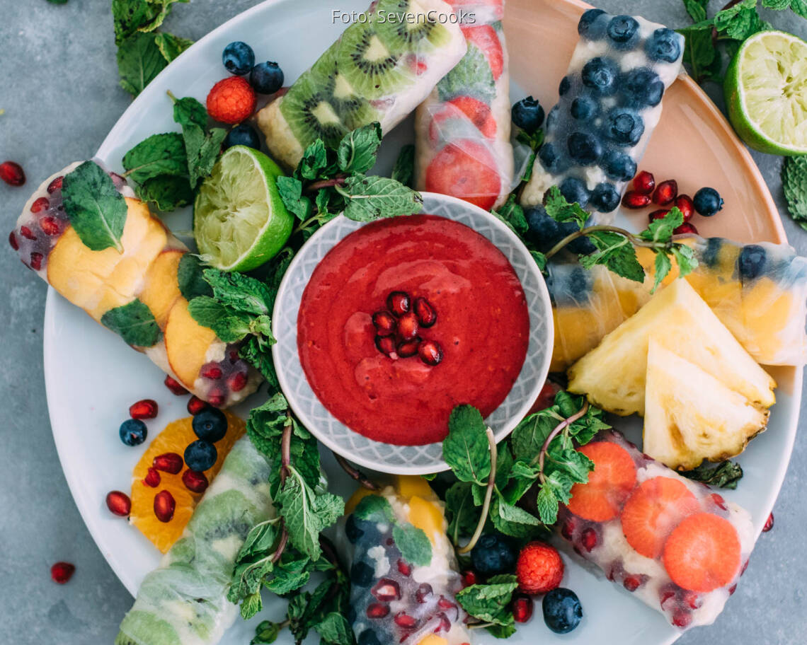 Veganes Rezept: Süße Summerrolls