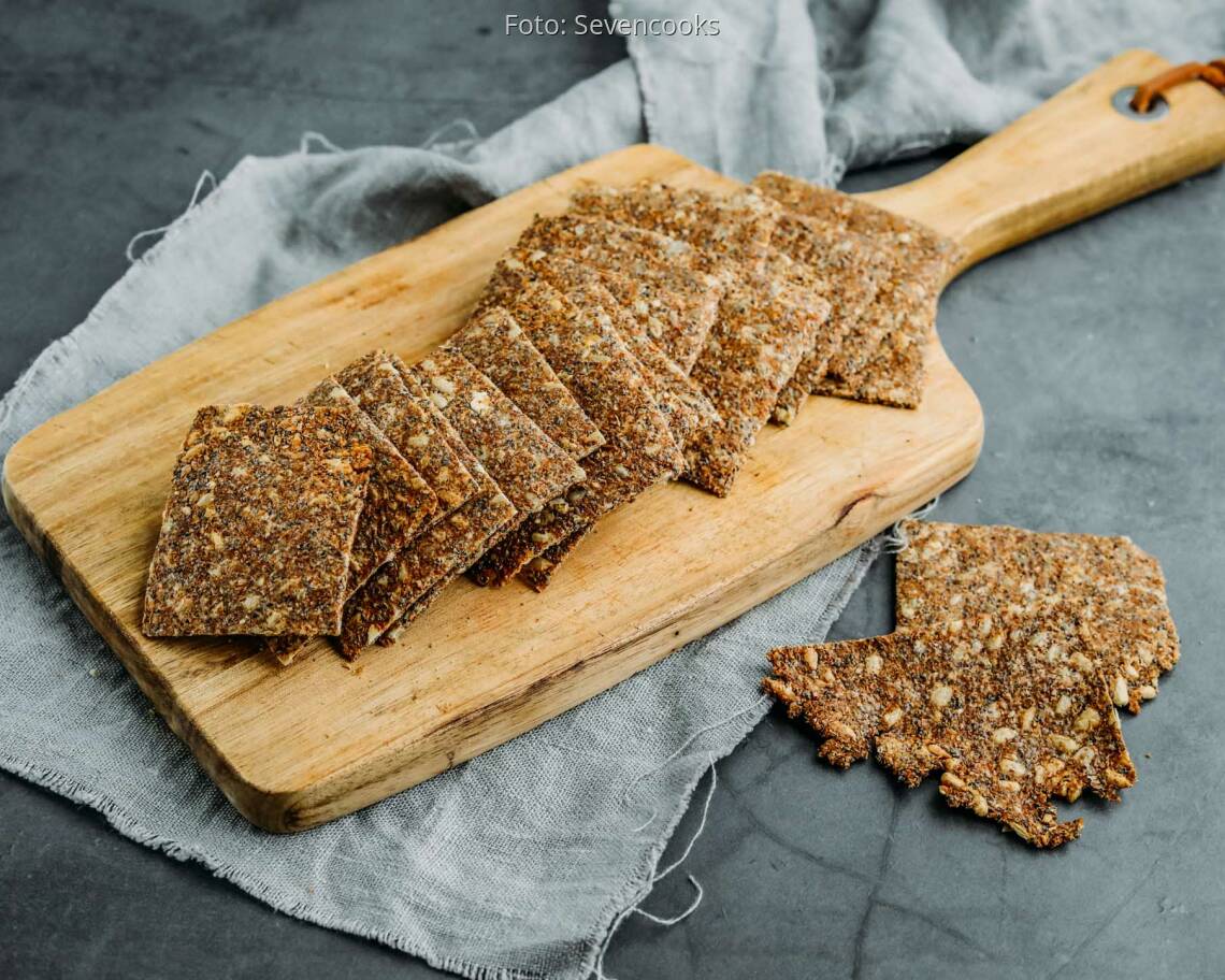 Veganes Rezept: selbstgemachtes Knäckebrot