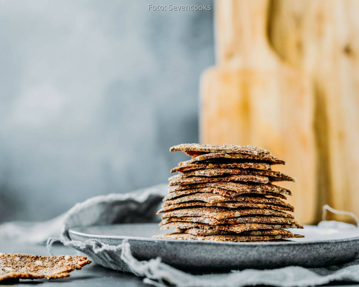 Veganes Rezept: selbstgemachtes Knäckebrot