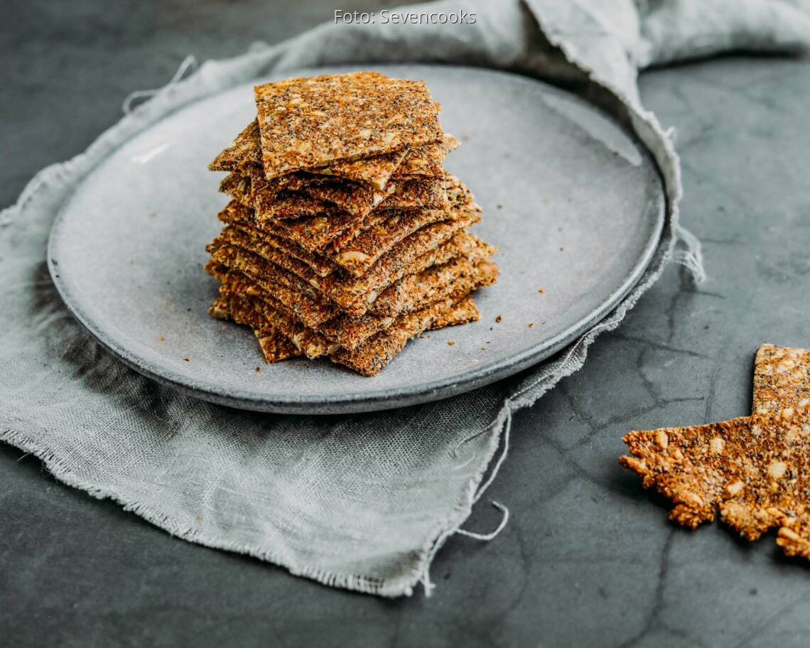 Veganes Rezept: selbstgemachtes Knäckebrot