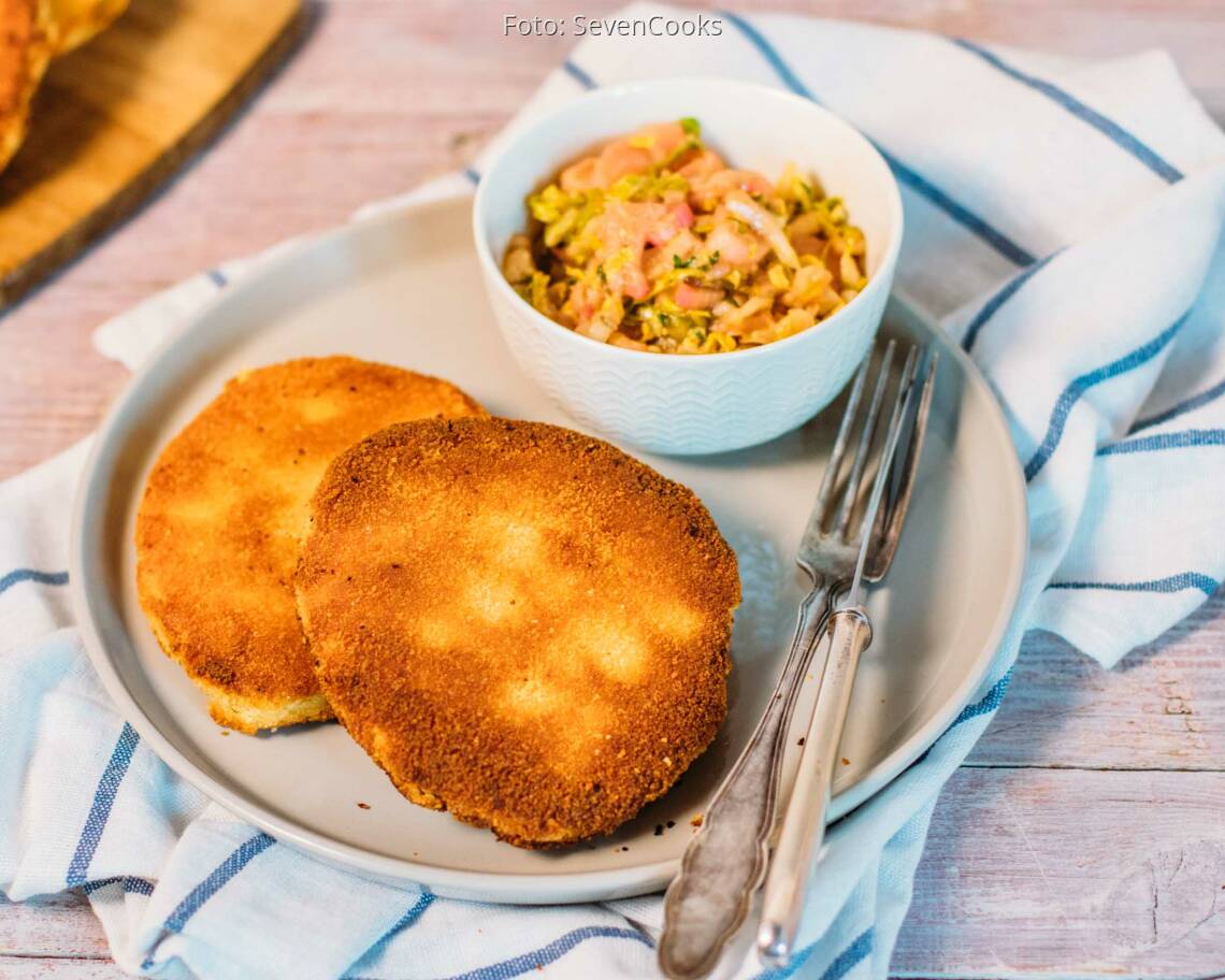 Veganes Rezept: Sellerieschnitzel mit Rhabarbersalat 2