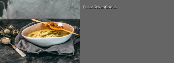 Rezeptbild für "Selleriesuppe mit Tempeh-Sticks"