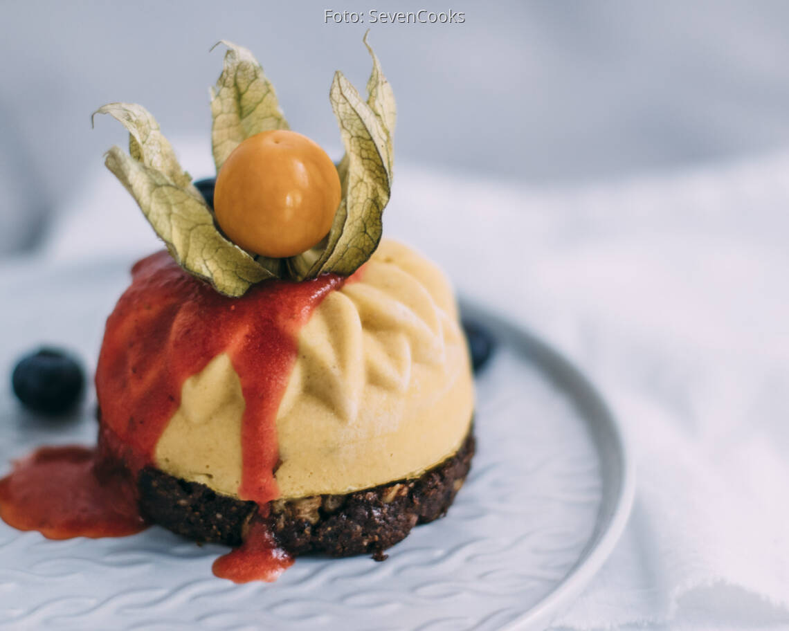 Veganes Rezept: Semifreddo mit Brownie Basis 1