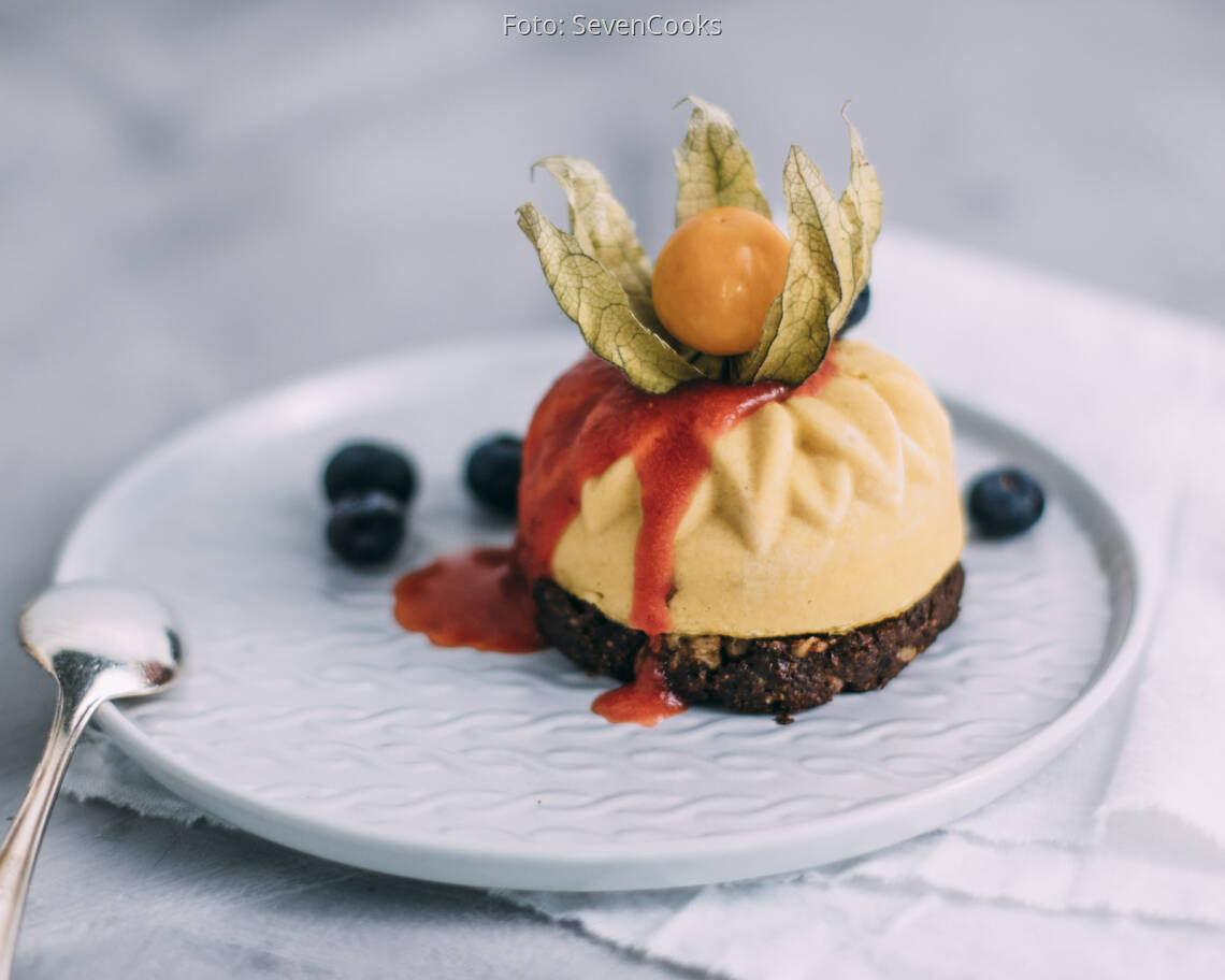 Veganes Rezept: Semifreddo mit Brownie Basis 3