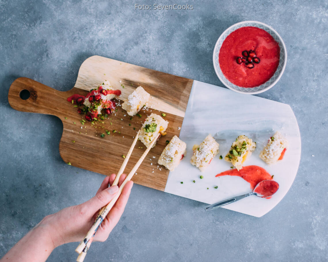 Veganes Rezept: Süßes Sushi