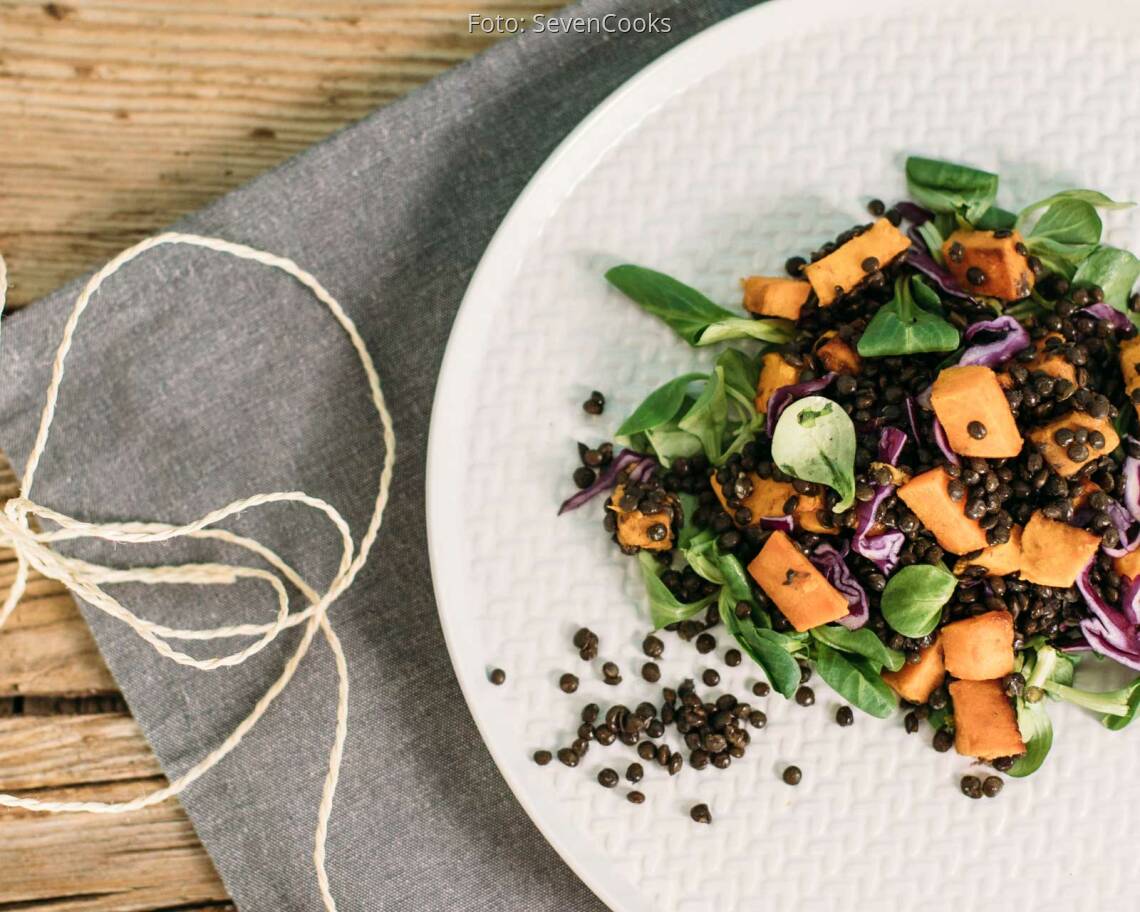 Veganes Rezept: Süßkartoffel-Linsen-Salat_2