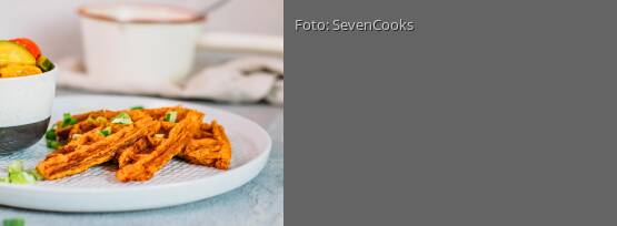 Rezeptbild für "Süßkartoffel-Waffeln mit Ratatouille"