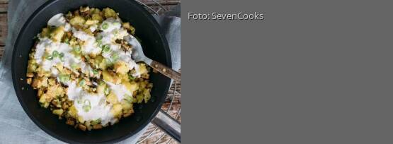 Rezeptbild für "Smashed Potatoes aus der Pfanne"