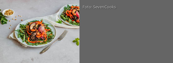 Rezeptbild für "Sommerlicher Belugalinsen-Salat"