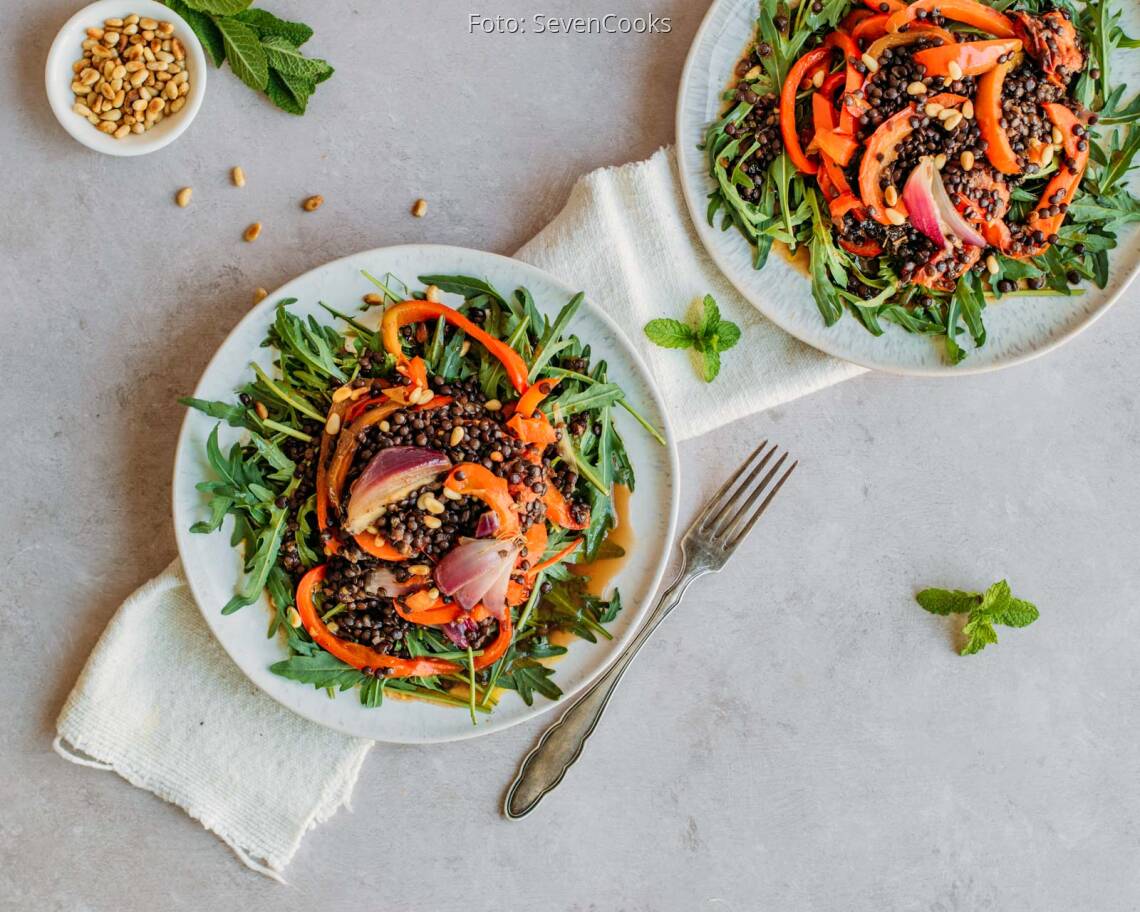 Veganes Rezept: Sommerlicher Belugalinsensalat 2