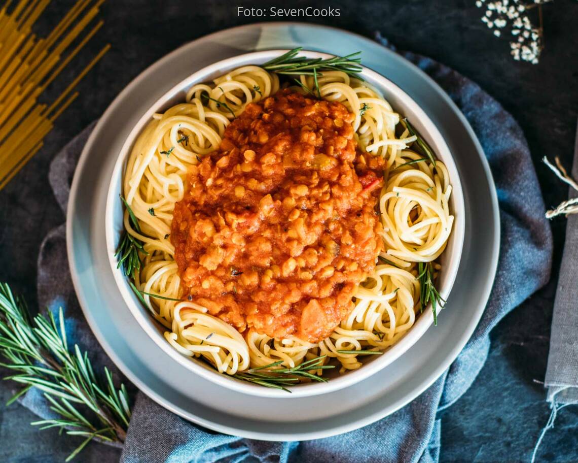 Veganes Rezept: Spaghetti mit Linsenbolognese 1