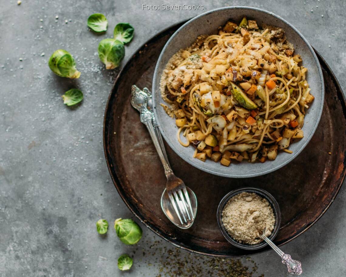 Veganes Rezept: Spaghetti mit Wintergemüse 2